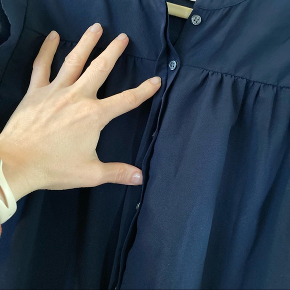 Navy Blue J.Crew Blouse - Picture 5 of 8